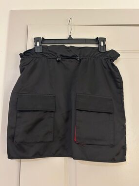 Black Mini Skirt with Cargo Pockets
